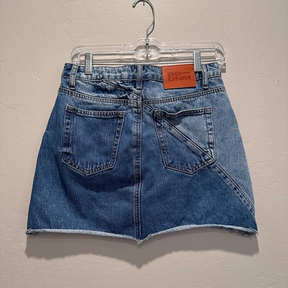 Princess Polly Jellicoe Spliced Denim Mini Skirt Multi Wash Size US 6 - Picture 3 of 8